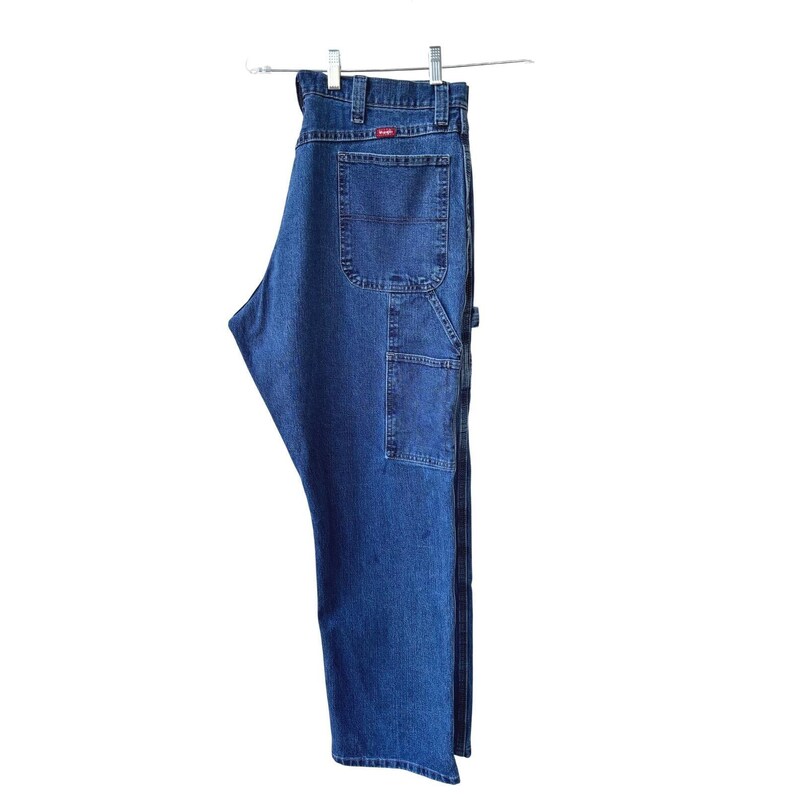 Wrangler Men's Jeans 38×32 Straight Leg Western Denim Medium j image 5
