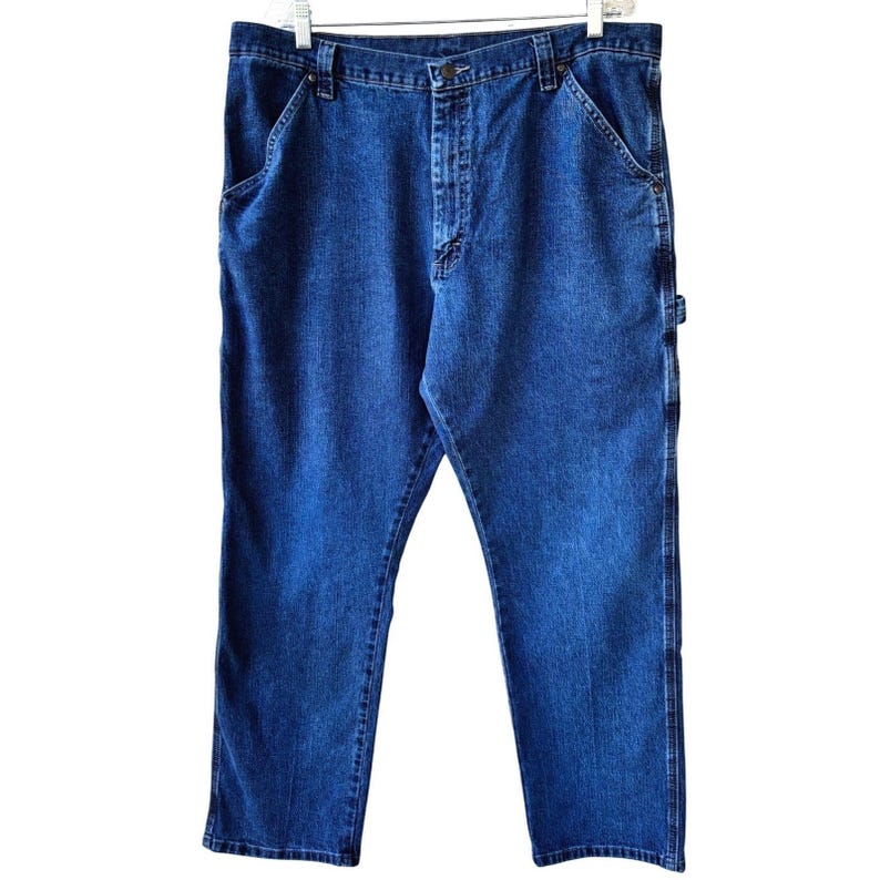 Wrangler Men's Jeans 38×32 Straight Leg Western Denim Medium j image 1