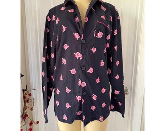 M&S Percy Pig Pajama Top Small | Button Front Sleep Shirt | UK Exclusive