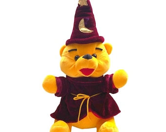 Disney Winnie the Pooh Wizard Sorcerer Plush 12" Halloween Moon Stars Carousel