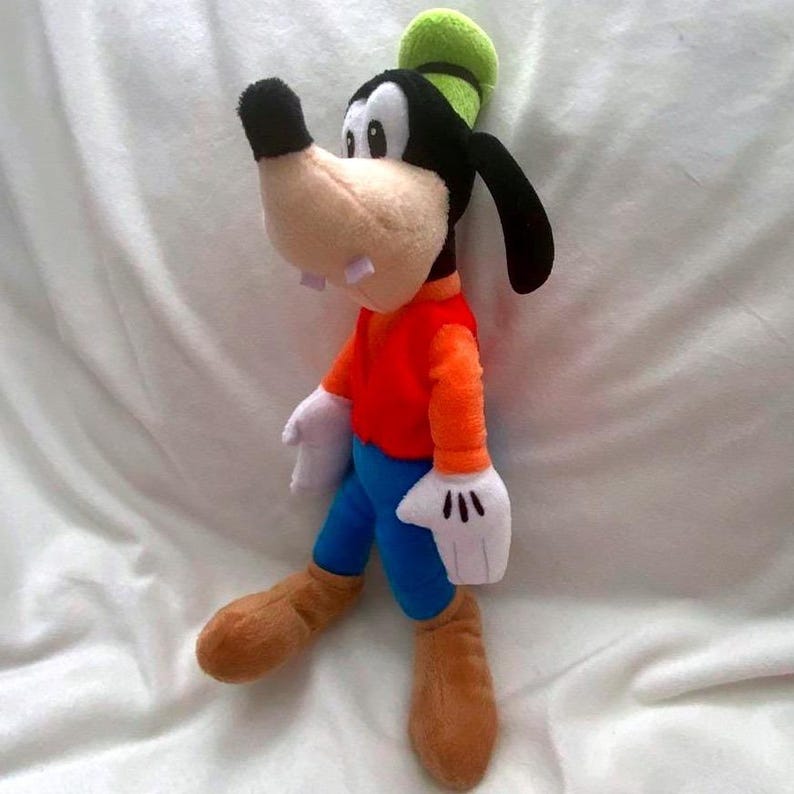 Disney Goofy Plush Toy 12" Stuffed Animal Red Vest Blue Pants Mickey Mouse Club image 2