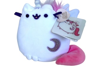GUND Pusheenicorn Plush Unicorn Cat Squish 6-7" Pink Tail Super Pusheenicorn NWT