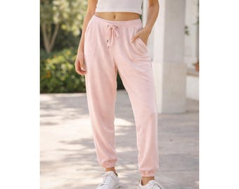 Chico's Cashmere Blend Jogger Pants 3R Pink Lounge Soft Luxury NWT