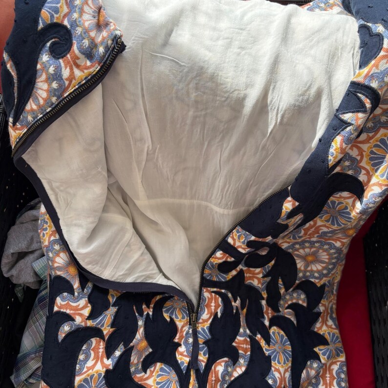 Vanessa Virginia Anthropologie Dress US 6 Boho Floral Appliqué Shift Mini image 8