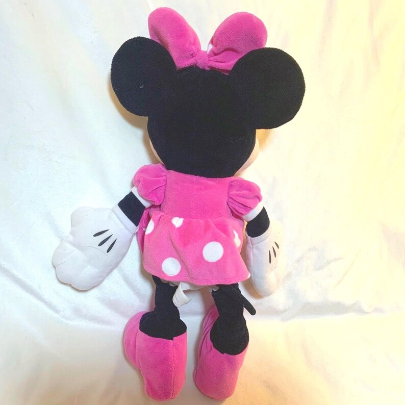 Disney Minnie Mouse Plush 18" Pink Polka Dot Dress Stuffed Animal Soft Toy image 3