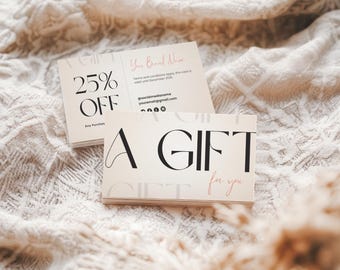 Plantilla de tarjeta de cupón, cupón de descuento editable, tarjeta promocional imprimible para pequeñas empresas, plantilla de tarjeta de regalo promocional de Canva, cupón de código