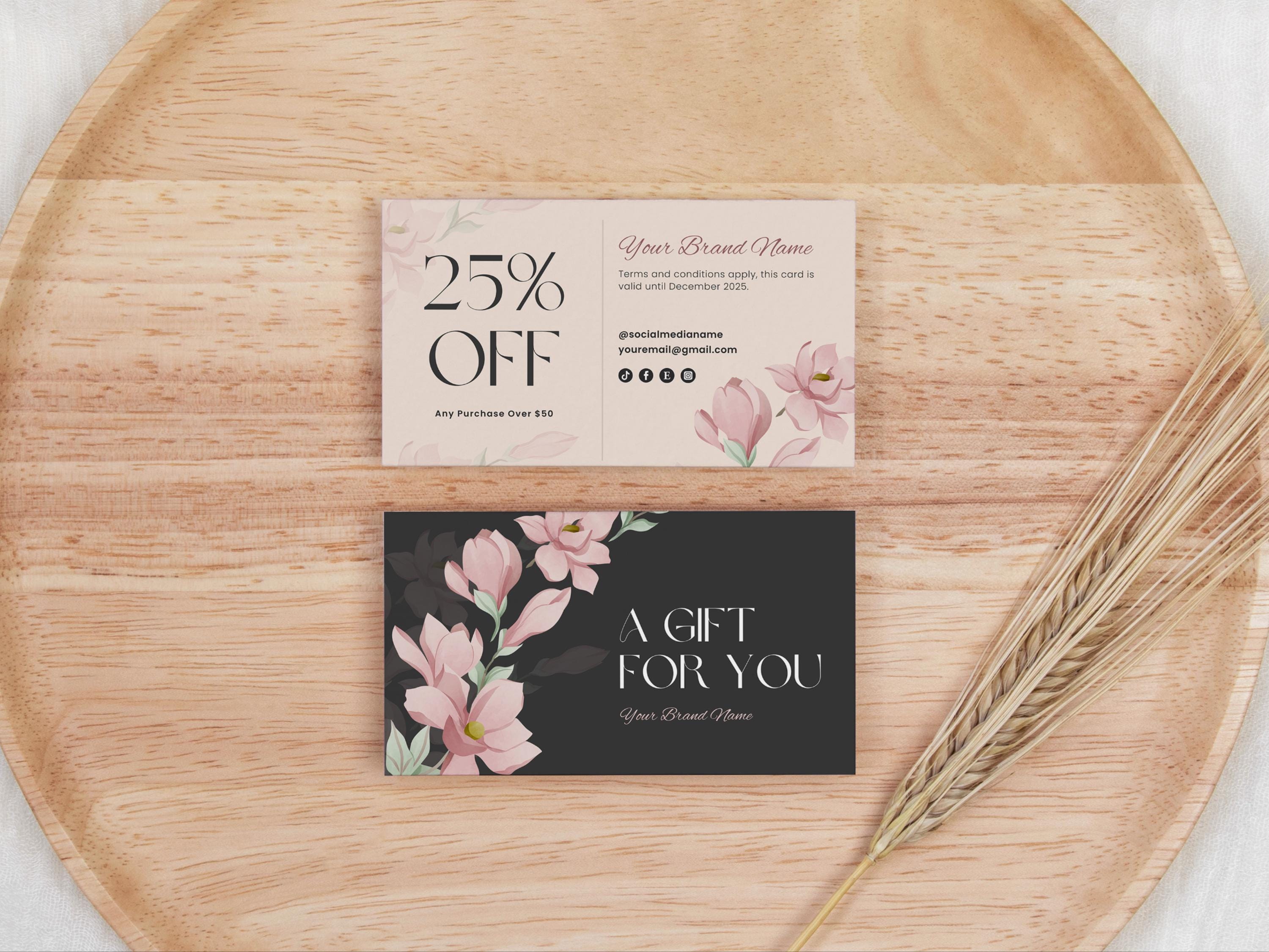 Coupon Card Template, Printable Small Business Promotional Card ...