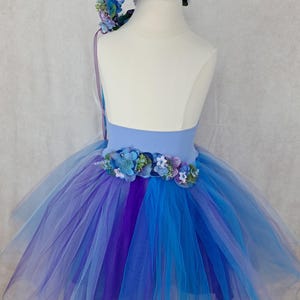 Periwinkle Bloom Fairy Skirt with Flower Halo