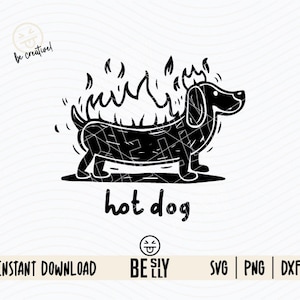 Perro Wiener divertido, Hot Dog Svg, Perro Wiener divertido SVG, Dachshund Svg, Weiner Dog Mom, Svg para Cricut