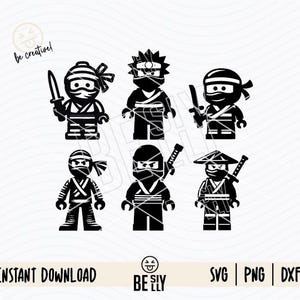 Ninja SIlhouettes Bundle svg, Ninja Birthday svg, Kinder Ninja Shirt svg, Ninja Clipart svg, svg für Cricut, Silhouette
