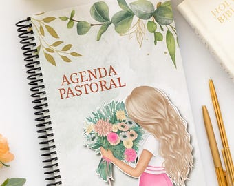 Pastoral Agenda PDF: Floral Christian Planner for Pastors + 7 Covers