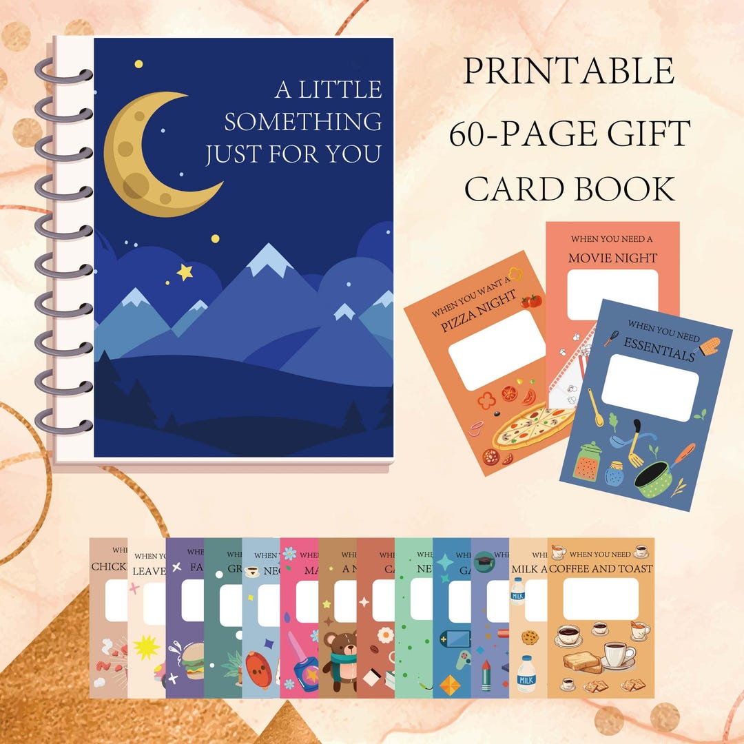 Editable Gift Card Book,printable Gift Card Book,digital Gift Card Book