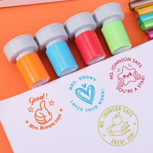 Custom Teacher Stamp, Comment & Encouragement Phrases, Gift for Teachers, Teacher Comments Stamp, Teacher Classroom Stamp, Teacher Stamp