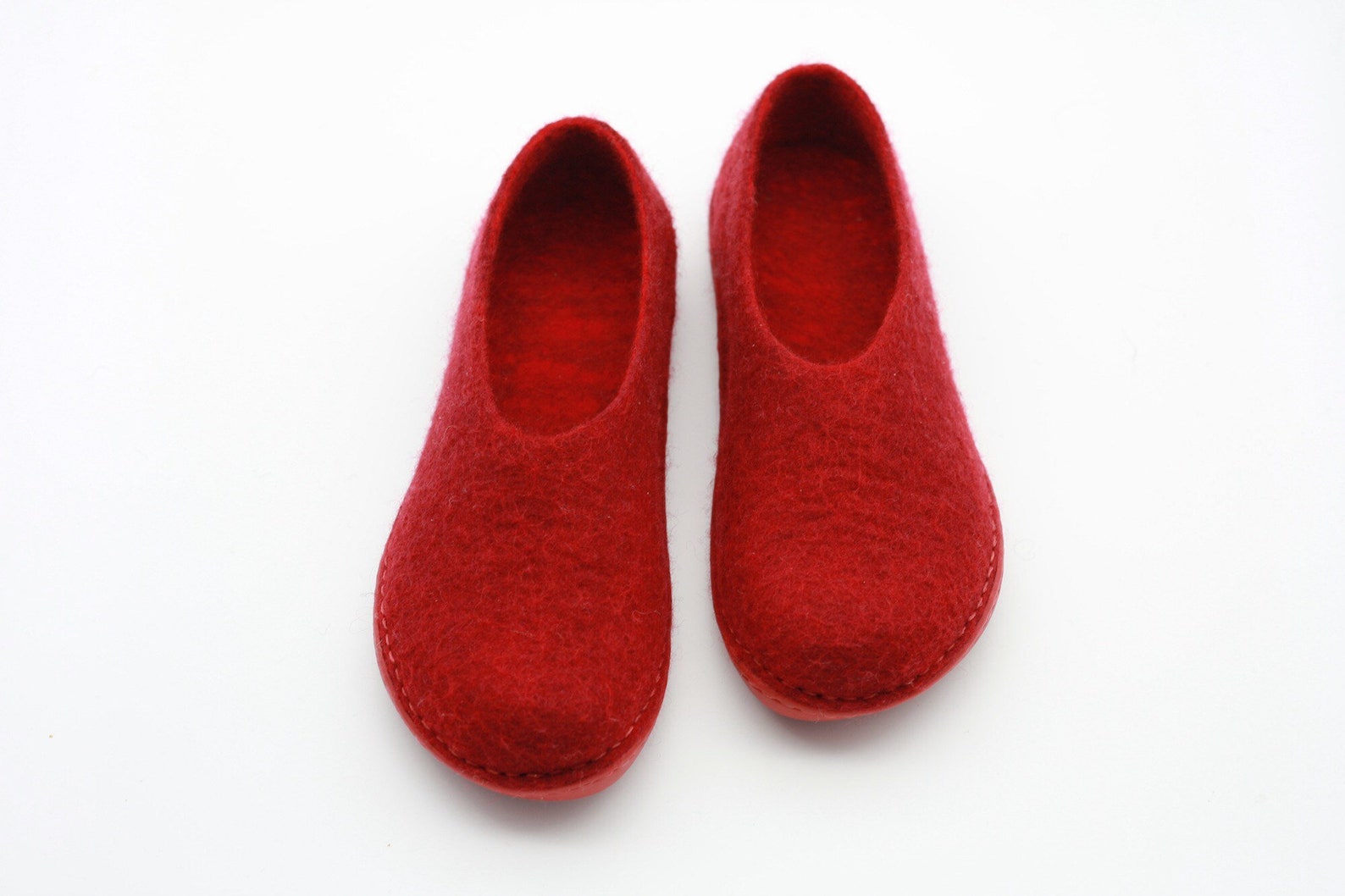 lucielalune / spring ballet shoes/eu38.5 us8 uk5.5/ vin red / women slip on/ handmade loafers.