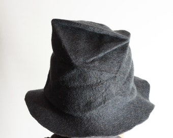 Lucielalune Donkergrijs bruin stijlvol opvouwbaar uniseks mannen vrouwen rand hoed H1