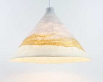 Pendant ceiling lighting/ swag lamp / felted wool/ home eco decor/ personalized colors LUCIELALUNE®PLW17
