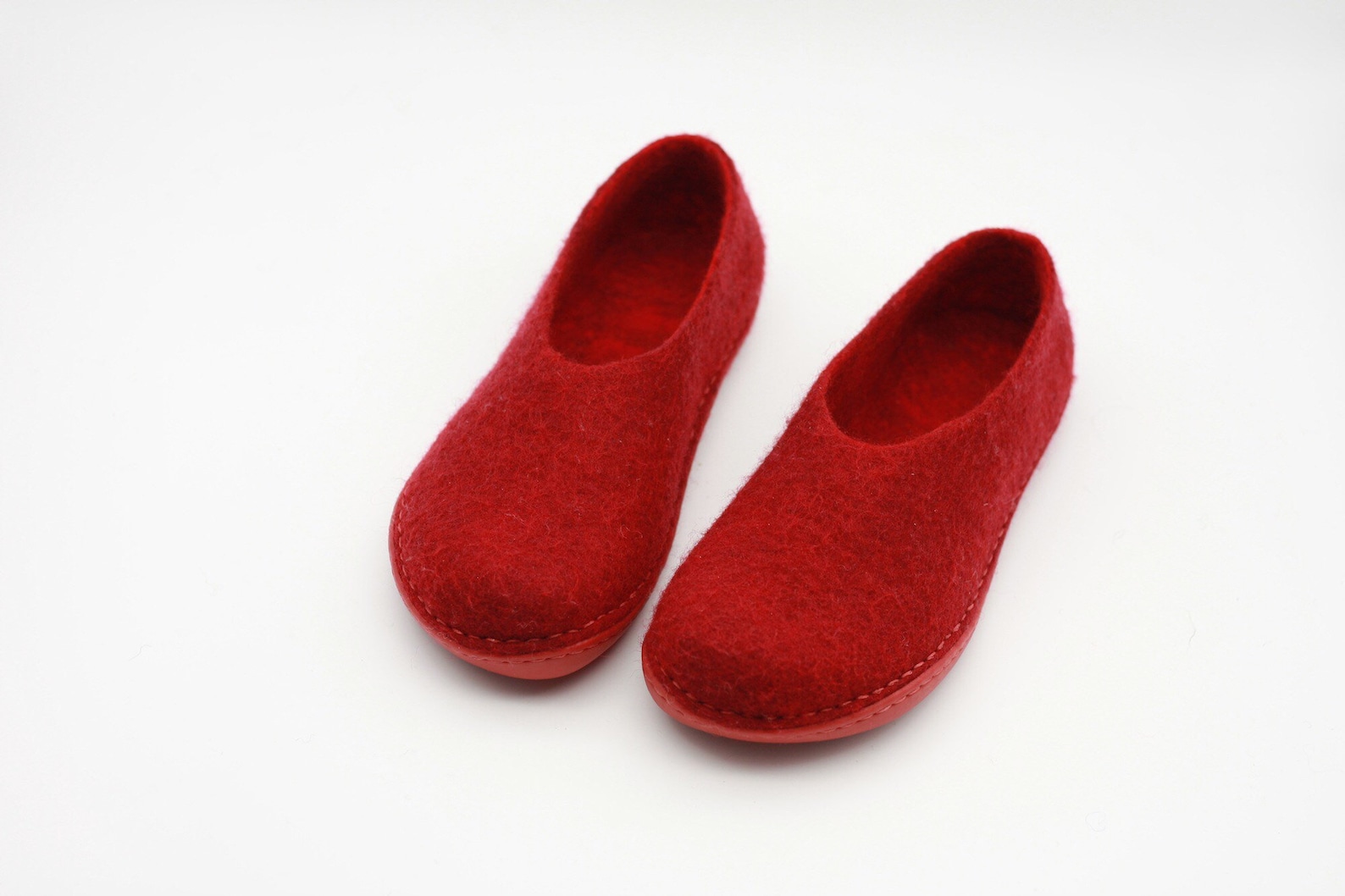 lucielalune / spring ballet shoes/eu38.5 us8 uk5.5/ vin red / women slip on/ handmade loafers.