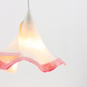 White Raffles Pendant Lamp Bar Lighting / Felted Wool Bedsides ...