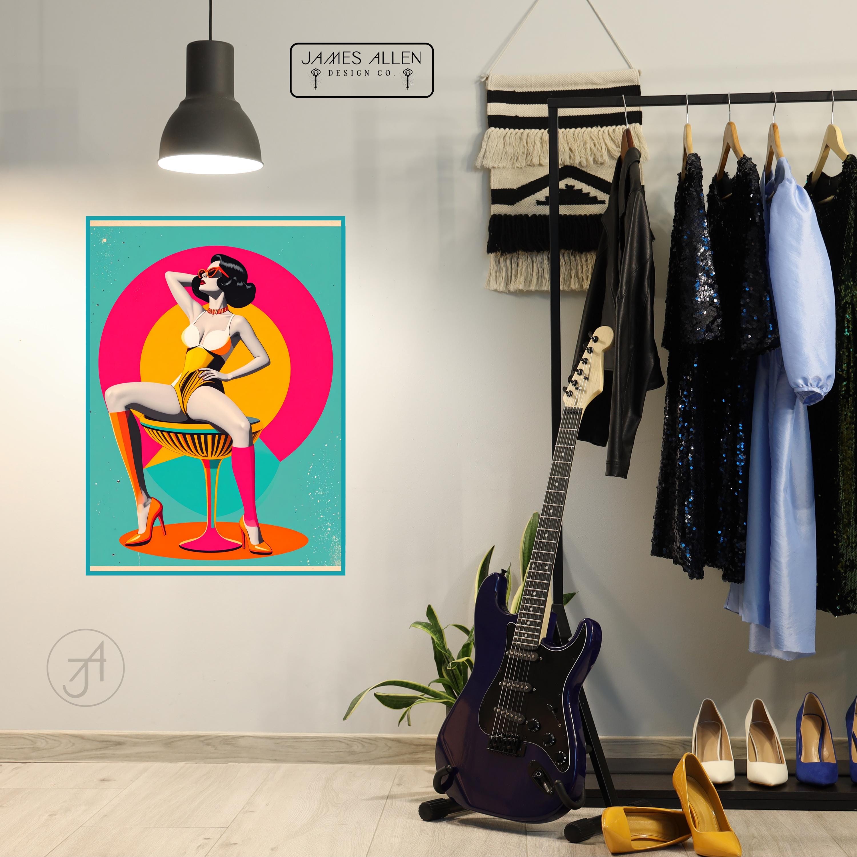 80s Pin up Poster - Etsy