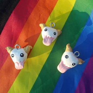 Poro League of Legends Keychain Charm LOL TFT Poros Horned Monster Cute Handmade Gift