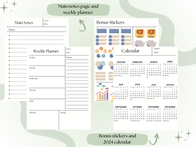 Student Planner Package Canva Template, Perfect for Students, Multi ...