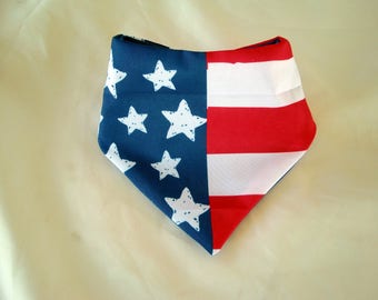 Bandana Bib Independence Day, July 4, Patriotic colors