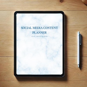 Social Media Content Planner, Printable, content creator planner, content planner for Instagram, TikTok, YouTube, social media calendar.