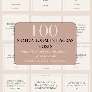 100 Motivational Minimalistic & Aesthetic Instagram Posts, 100