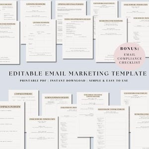 Email Marketing Template Email Newsletter Template Marketing Email Template Canva Email Marketing Template Email Marketing Bundle editable