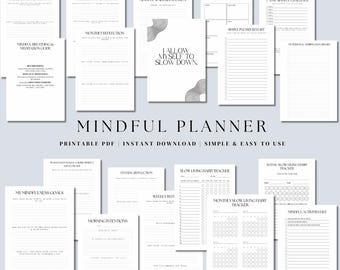 Diário de Mindfulness para Alívio do Estresse, com Instruções Guiadas (Download Digital)