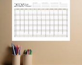 A4 2026 yearly planner, printable, one-page overview, year at a glance, wall calendar, annual calendar, calendar poster, 365 day planner