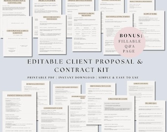 Editable Client Proposal & Contract Template Kit (A4 PDF)