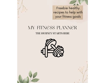 Daily Fitness planner, undated workout planner for a healthy lifestyle, daily workout tracker, weekly workout tracker, meal planner