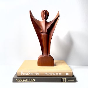 Vintage “Christ Redeemer” Wooden Sculpture | Vintage Religious Wooden Sculpture | Vintage Hand Carved Jesus Christ Sculpture - Artist Signed