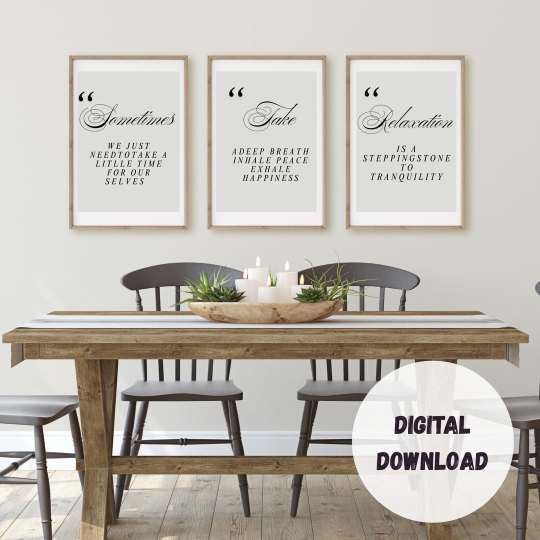 Motivational Inspiring Printable Wall Art Set of 3 | Black and White ...