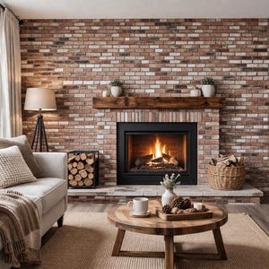 Old Brick Gypsum Tiles: Lightweight Interior Wall Decor (125 Tiles/20 sq.ft.)