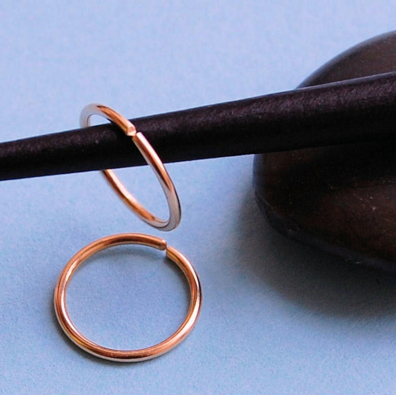 Pair of Hoops Tiny Hoop Earrings Rose Gold Hoop Earrings Choose Your Size Gold Hoops Gold Sleeper Hoops
