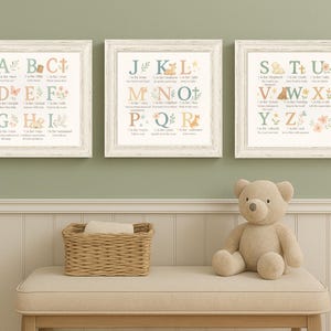 Das ABC des Glaubens - christliches Alphabet druckbare Wandkunst für Kinder, Pastell Aquarell Kinderzimmerdekor, Bibel druckbare Dekor, digitaler Download