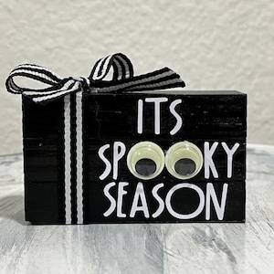Mini Halloween book stack home Decor,  Halloween Tiered Tray decor, October tiered tray decor It’s Soooky Season decor