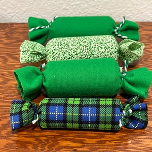 Handmade Fabric Candy, Christmas Tiered Tray Decor, Bowl Filler, Set of 4