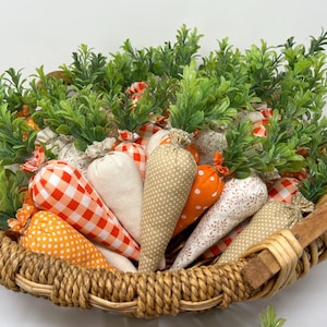 Hand-Sewn Fabric Carrots: Easter Tiered Tray Farmhouse Decor