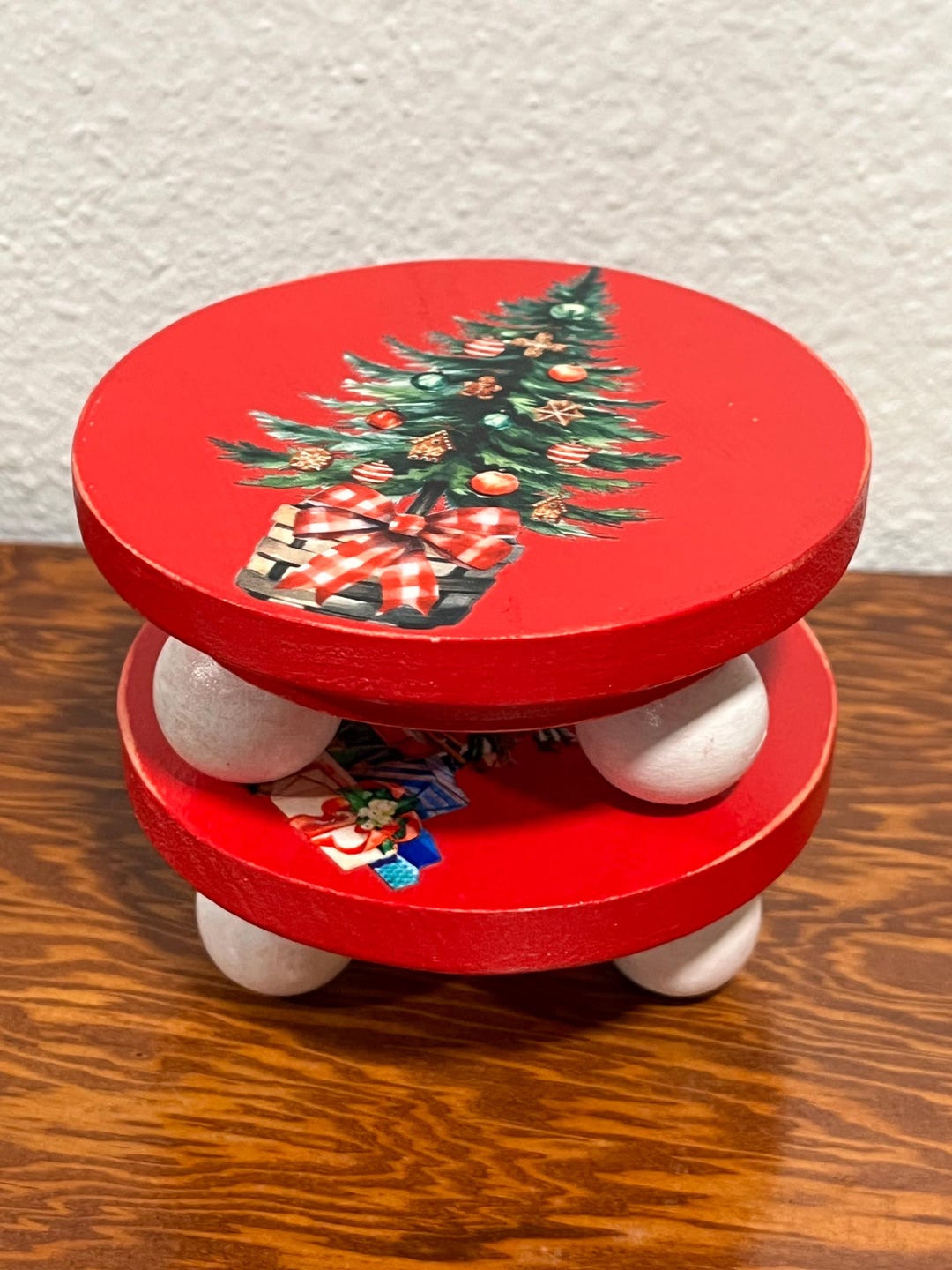 Mini Wood Risers, Christmas Tiered Tray Decor, Handmade Wood Risers ...