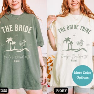 Personalized Beach Bachelorette Shirt Custom Location Name Bach Shirt Bachelorette Luxury Merch Bach Club T-Shirt Retro Miami Girls Trip Tee