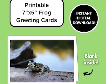 Carte de voeux imprimable grenouille, cartes de voeux grenouille, carte de fête des pères grenouille, carte de remerciement grenouille, carte de retraite grenouille, carte imprimable grenouille