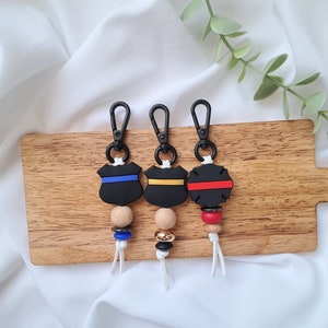 911 Dispatcher Keychains | Police Fire Ambulance | I Am 911 | Star Of Life | Thin Yellow Line | Thin Red Line | Thin Blue Line