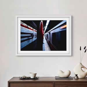 MBTA Red Line | Boston Photography | Red Line | Boston Poster | Boston Massachusetts | MBTA | Boston T | Subway Train