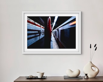 MBTA Red Line | Boston Photography | Red Line | Boston Poster | Boston Massachusetts | MBTA | Boston T | Subway Train