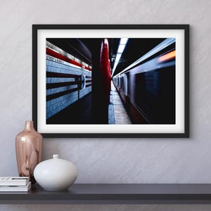 MBTA Red Line Digital Download Print | Boston Photography | Red Line | Boston Poster | Boston Massachusetts | MBTA | Boston T | Subway Train