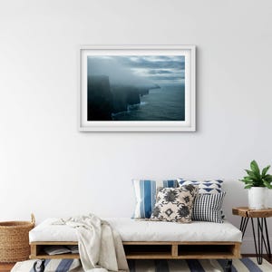 Scogliere di Moher, Irlanda / Stampa artistica di pareti costiere / Fotografia della contea di Clare / Paesaggio della Wild Atlantic Way / Stampa fotografica incorniciata
