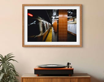MBTA Orange Line Digital Print | Boston Photography | Orange Line | Boston Poster | Boston Massachusetts | MBTA | Boston T | Subway Train